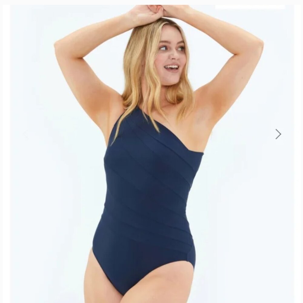 Summersalt The Sidestroke One Piece Swimsuit Deep Sea Navy Blue 18 - Picture 3 of 7